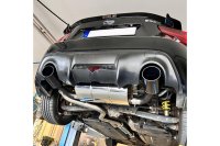 FOX final silencer exit incl. front silencer - 129x106 Typ 32 right/left black - 12+ Subaru BRZ / Toyota GT86