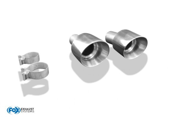 FOX Tailpipes fits to original Final Silencer 1x130 Typ 24 - 16+ Hyundai i30N PDE/PD Fastback Facelift