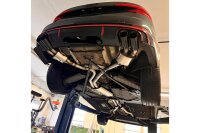 FOX Endschalldämpfer mit Abgasklappen, Mittelschalldämpfer und Vorschalldämpfer 2x100 Typ 25 mit schwarz emallierten Endrohren - 16+ Audi S4 B9