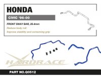 Hardrace Front Sway Bar 25.4 mm - 96-00 Honda Civic