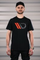 Maxton Design® Black T-Shirt Herren Logo Rot-Schwarz S