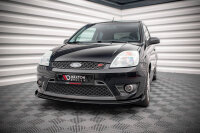 Maxton Design Street Pro Front Ansatz rot + Flaps V.1 schwarz Hochglanz - Ford Fiesta ST MK6