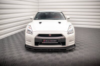 Maxton Design Front approach + Flaps black gloss - Nissan GTR R35 Facelift