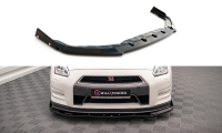 Maxton Design Front approach + Flaps black gloss - Nissan GTR R35 Facelift