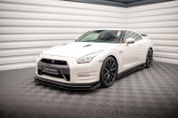 Maxton Design Front approach + Flaps black gloss - Nissan GTR R35 Facelift