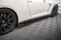 Maxton Design side skirts approach + Flaps black gloss - Nissan GTR R35 Facelift