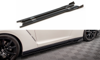 Maxton Design side skirts approach + Flaps black gloss -...