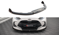 Maxton Design Front Ansatz V.1 + Flaps schwarz Hochglanz - Toyota Yaris MK4