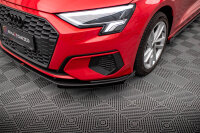 Maxton Design Street Pro Front Ansatz rot + schwarz Hochglanz Flaps - Audi A3 8Y