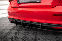 Maxton Design Robuste Racing Diffusor schwarz + Flaps schwarz Hochglanz - Audi A3 Sportback 8Y