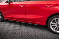 Maxton Design Street Pro Seitenschweller Ansatz schwarz + Flaps schwarz Hochglanz - Audi A3 8Y