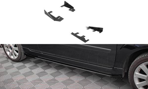 Maxton Design Side Flaps schwarz Hochglanz - Ford Fiesta ST MK6
