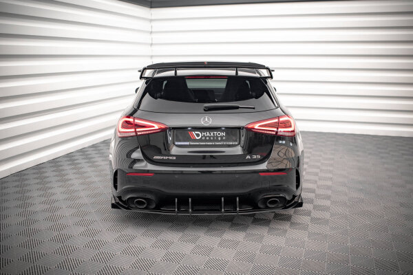 Maxton Design Robust Racing Diffusor black + Flaps black gloss - Mercedes A35 AMG Hatchback Aero Pack W177