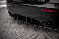 Maxton Design Robust Racing Diffusor black + Flaps black gloss - Mercedes A35 AMG Hatchback Aero Pack W177