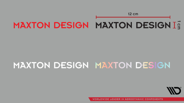 Maxton Design Sticker White 03 Aufkleber Die Aufschrift ohne Signet-Logo 12x1 cm weiß