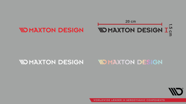 Maxton Design Sticker Red 04 Aufkleber-Logo in Zeichenfolge 20x1,5 cm rot