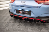 Maxton Design Street Pro Rear bumper black-red - Hyundai I30 N Fastback MK3