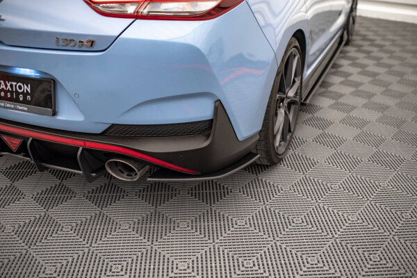 Maxton Design Street Pro Rear approach flaps diffuser black - Hyundai I30 N Fastback MK3