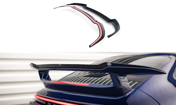 Maxton Design Spoiler CAP schwarz Hochglanz - Porsche 911 Carrera Aero 992