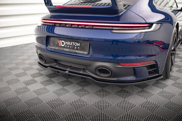 Maxton Design Mittlerer Diffusor DTM Look V.1 schwarz Hochglanz - Porsche 911 Carrera Aero 992