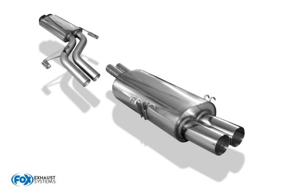 FOX Endschalldämpfer und Vorschalldämpfer - 2x76 Typ 10 - BMW E32 740i
