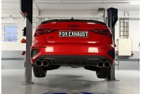 FOX Half system from OPF with exhaust flaps on the right/left - 2x114 Typ 25 - Audi S3 GY Limousine