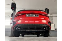 FOX Half system from OPF with exhaust flaps on the 2x106x71 Typ 44 - Audi S3 GY Limousine