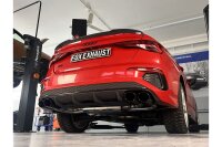 FOX Half system from OPF with exhaust flaps black painted on the 2x115x85 Typ 32 - Audi S3 GY Limousine