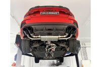 FOX Half system from OPF with exhaust flaps black painted on the 2x115x85 Typ 32 - Audi S3 GY Limousine