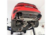 FOX Half system from OPF with exhaust flaps black painted on the 2x115x85 Typ 32 - Audi S3 GY Limousine