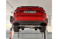 FOX Half system from OPF with exhaust flaps black painted on the 2x100 Typ 25 - Audi S3 GY Limousine