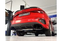 FOX Half system from OPF with exhaust flaps black painted on the 2x100 Typ 25 - Audi S3 GY Limousine