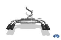 FOX Half system from OPF with exhaust flaps black painted on the 2x100 Typ 25 - Audi S3 GY Limousine