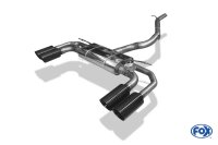 FOX Half system from OPF with exhaust flaps black painted on the 2x100 Typ 25 - Audi S3 GY Limousine