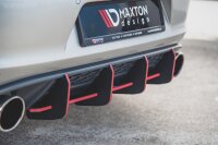 Maxton Design Racing Rear bumper V.1 black/red - VW Golf 7 GTI