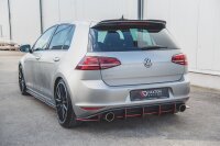 Maxton Design Racing Rear bumper V.1 black/red - VW Golf 7 GTI