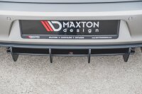 Maxton Design Robuste Racing Heckschürze V.1 schwarz/rot - VW Golf 7 GTI