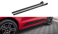 Maxton Design Side skirts extension gloss black - Porsche...