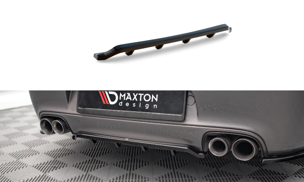 Maxton Design Mittlerer Diffusor Heckansatz DTM Look schwarz Hochglanz - Porsche 911 Carrera / Carrera GTS 997 Facelift