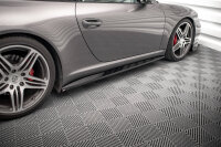 Maxton Design Side skirts extension gloss black - Porsche...