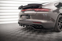 Maxton Design Middle diffuser rear extension DTM Look gloss black - Porsche Panamera E-Hybrid 971