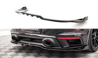 Maxton Design Middle diffuser rear extension DTM Look gloss black - Porsche 911 Turbo S 992