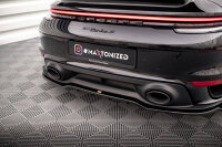 Maxton Design Middle diffuser rear extension DTM Look gloss black - Porsche 911 Turbo S 992