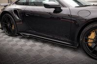 Maxton Design Side skirts extension gloss black - Porsche...