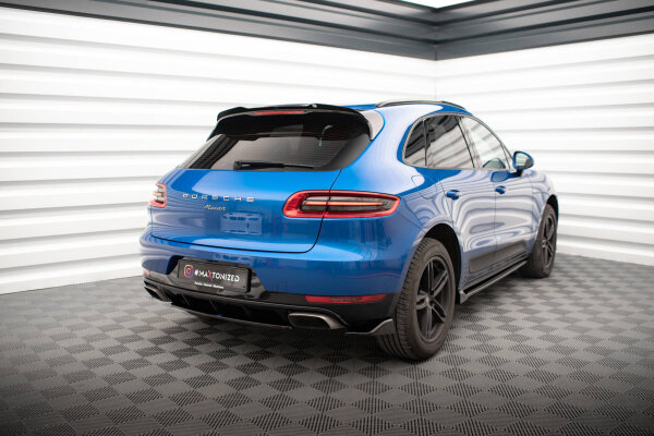 Maxton Design Heckansatz Flaps Diffusor schwarz Hochglanz - Porsche Macan MK1