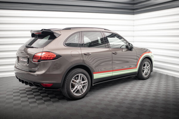 Maxton Design Seitenschweller Ansatz schwarz Hochglanz - Porsche Cayenne MK2