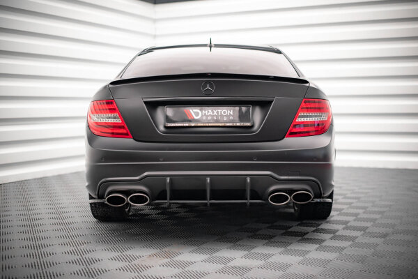 Maxton Design Attachment Rear Spoiler Cap gloss black - Mercedes C Limousine W204 / C Coupe C204