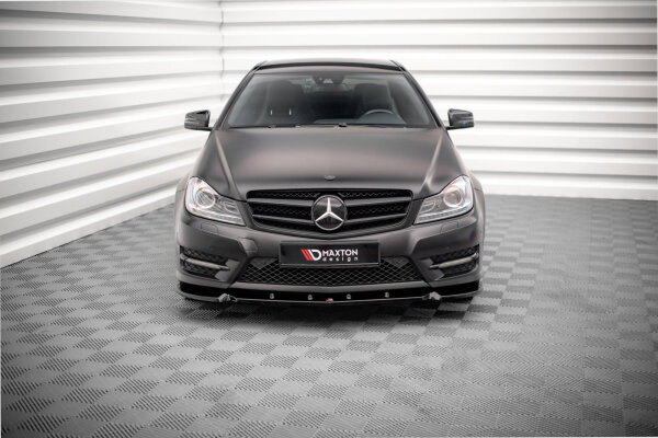 Maxton Design Frontansatz V.1 schwarz Hochglanz - Mercedes C Coupe AMG-Line C204