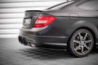 Maxton Design Heckansatz Flaps Diffusor schwarz Hochglanz - Mercedes C Coupe AMG-Line C204