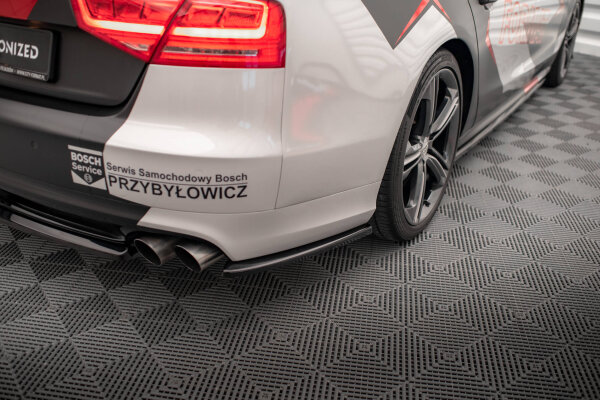 Maxton Design Heckansatz Flaps Diffusor schwarz Hochglanz - Audi S8 D4